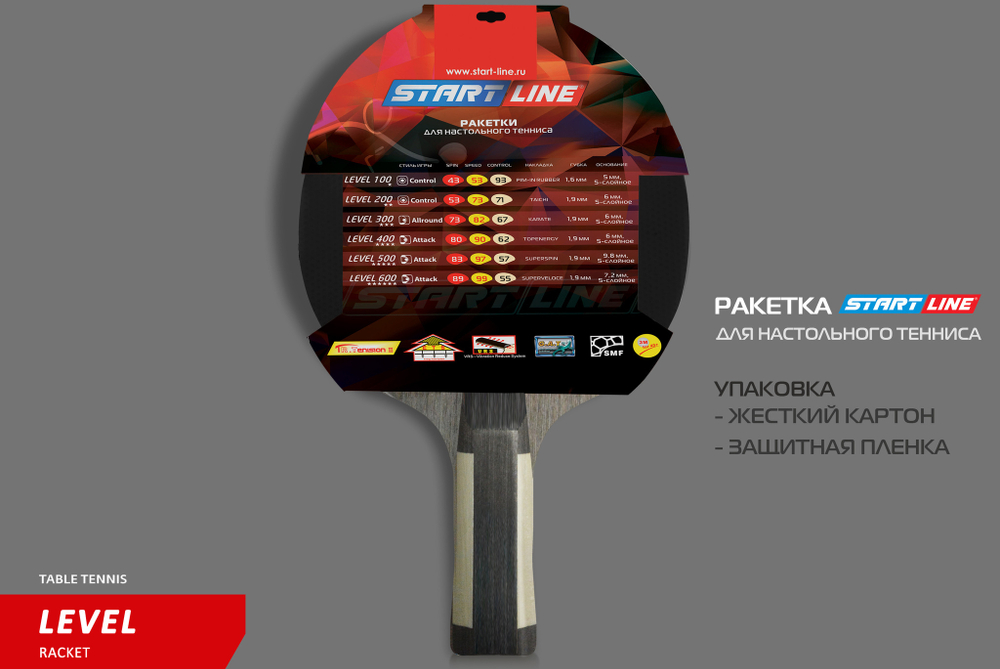 Теннисная ракетка Start line Level 500 New (анатомическая) 12603