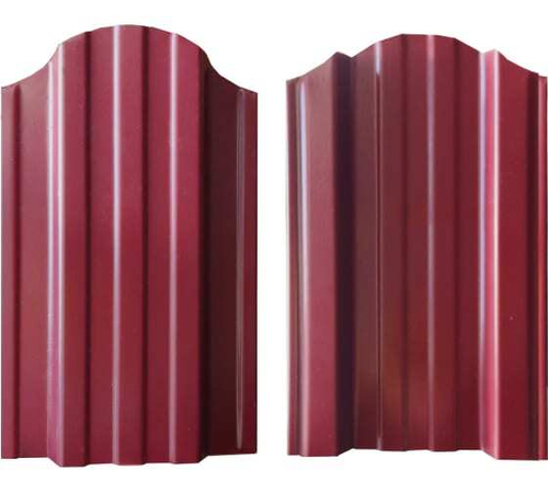 Штакетник П-образный фигрурный PROFLISTI RAL 3005 красное вино 109х1500мм