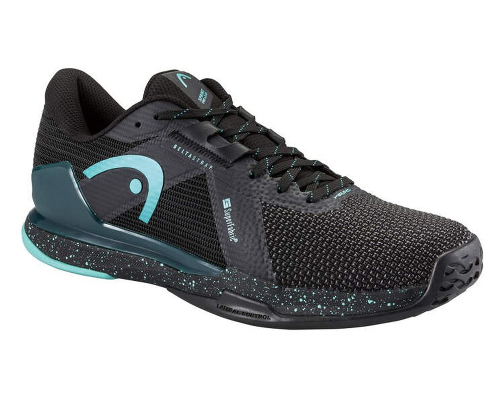 Мужские кроссовки теннисные Head Sprint Pro 4.0 SF - black/teal