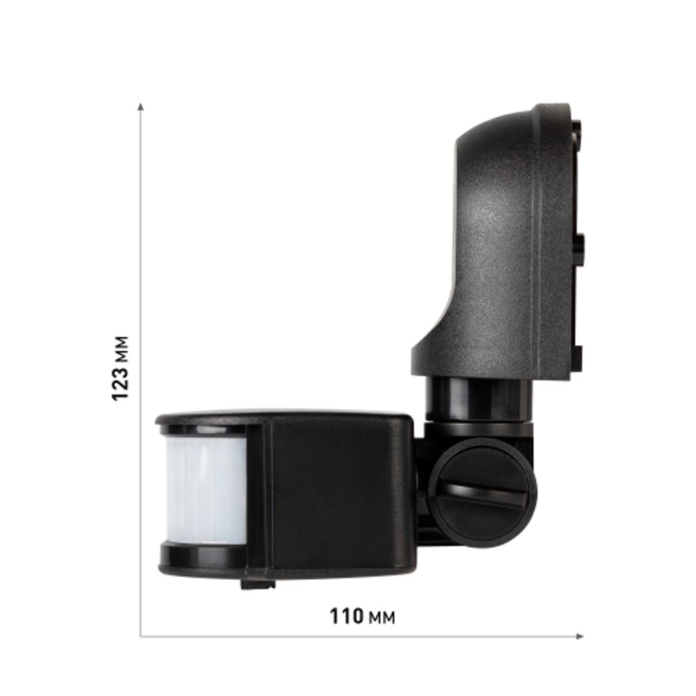 Датчик движения ЭРА MD 04 настенный инфракрасный 1200 Вт угол 180 градусов IP44, черный