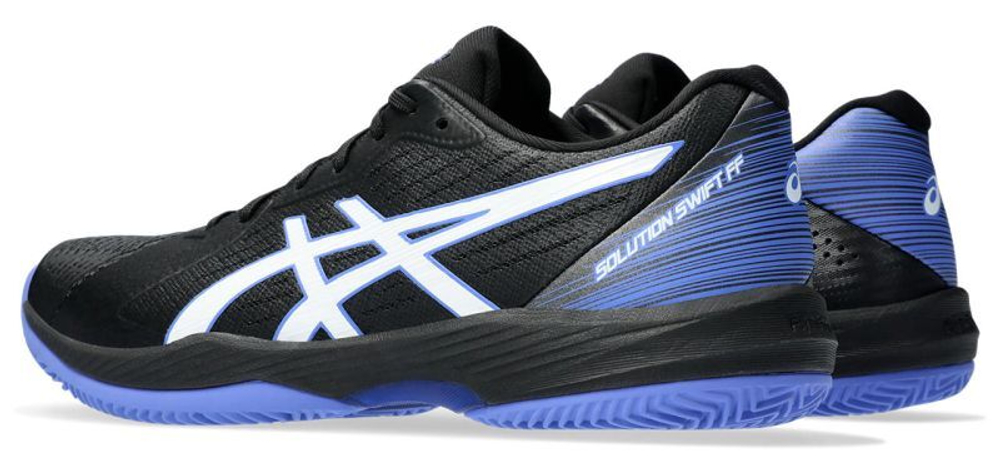 Мужские кроссовки теннисные Asics Solution Swift FF Clay - черный, небесный
