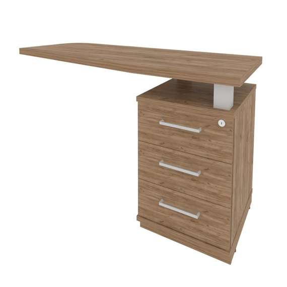 First Тумба приставная с топом правая KTP-2 (R) Дуб Табак 1300*500*765