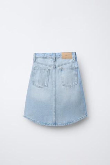 ZARA ДЛИННАЯ ДЖИНСОВАЯ ЮБКА НА ПУГОВИЦАХ, СИНИЙ