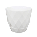 Горшок для цветов Laurel D145 мм, 1.3 л с поддоном (белый)