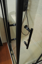Душевой уголок Cezares Eco 100x100 ECO-O-A-2-100-C-NERO профиль Черный матовый стекло прозрачное