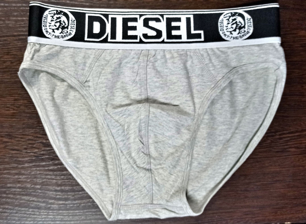 Трусы мужские "Diesel" 1 шт., хлопок, размер M, цвета чёрный, синий, серый