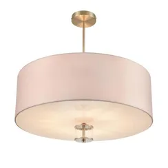 8109/7C MODERNI LN25 129 латунь титаниум/бежевый, металл/текстиль/стекло Люстра потолочная E14 7*40W 220V DAMONA