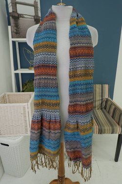 Шарф длинный в полоску