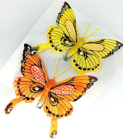 Набор бабочек на прищепке, р. 11х10,5 см