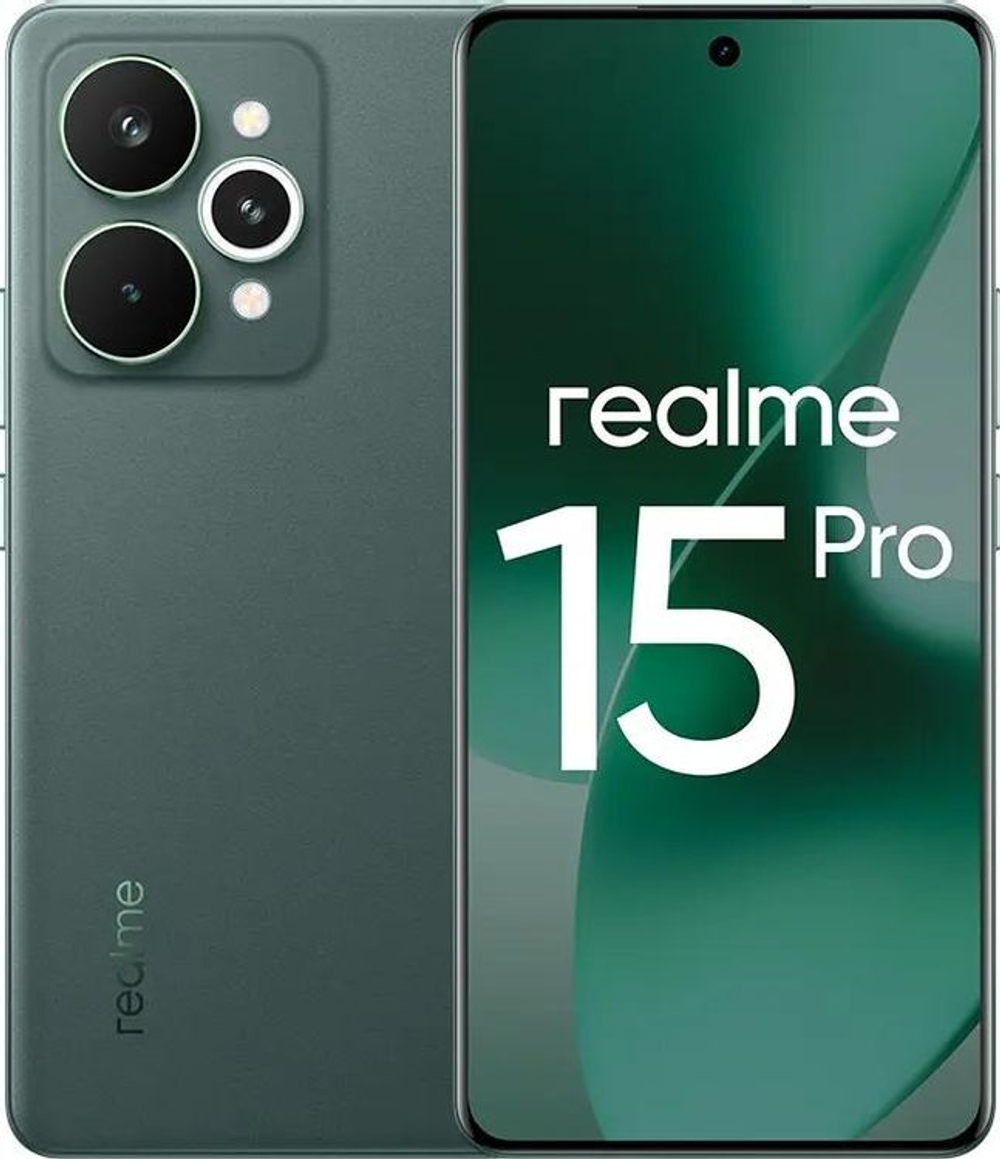 6.8" Смартфон REALME 15 Pro 8/256Gb,  RMX5101,  NFC,  AMOLED,  144Гц,  7000мAч,  зеленый