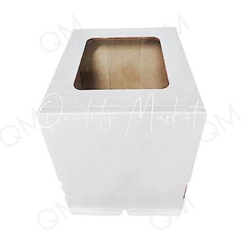 Коробка для торта с окошком 300*300*300 мм белая, 50 шт