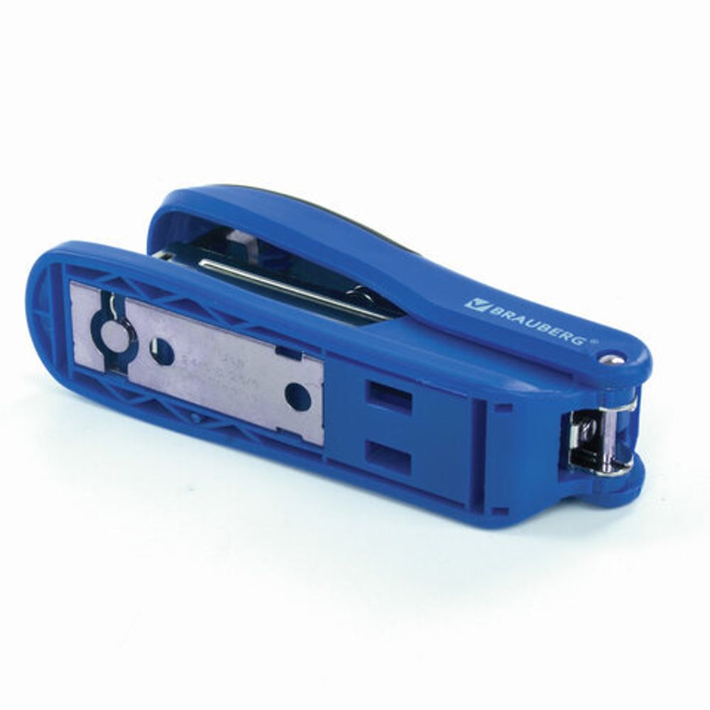 Степлер №24/6, 26/6 BRAUBERG "SX-39", до 25 листов, синий, 228591