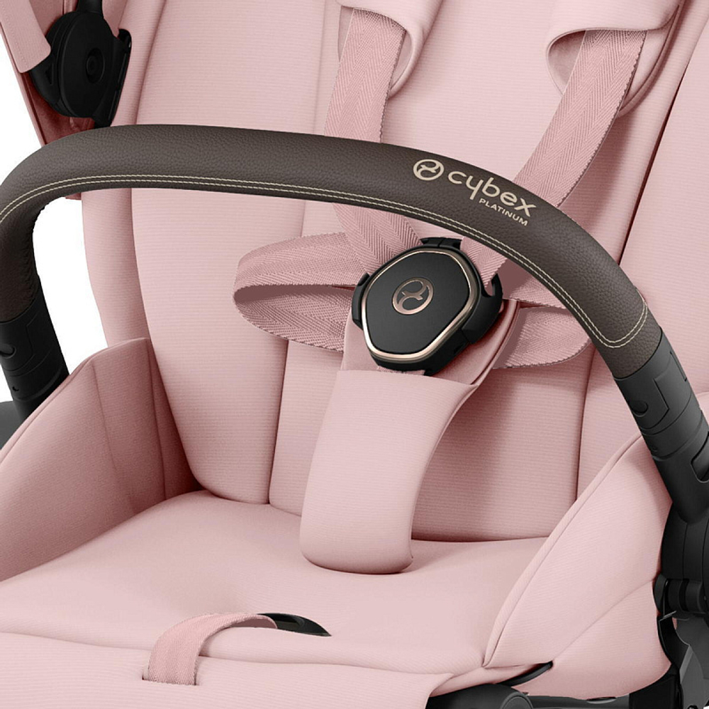 Коляска 3 в 1 Cybex Priam IV Rosegold complete и автокресло Cloud T i-Size Platinum White Plus Peach Pink