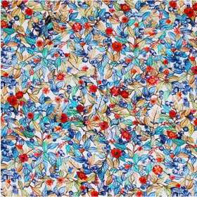 Ткань Вискоза "Ягоды" шир. 150 см 140г/м Состав: вискоза 100%