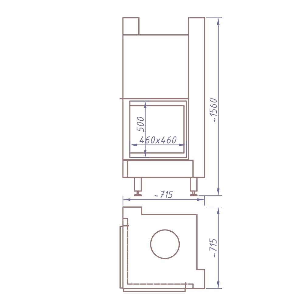 КАМИННАЯ ТОПКА CF 460G (STAV)