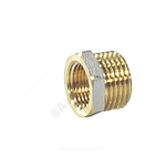 Футорка латунь никель Ду 15х10 (1/2"х3/8") НР/ВР 9024 ГОСТ 32585-2013 Aquasfera 9024-01