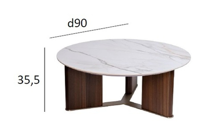 Стол журнальный Garda Decor Garda Decor круглый искусственный камень белый d90*35.5 см