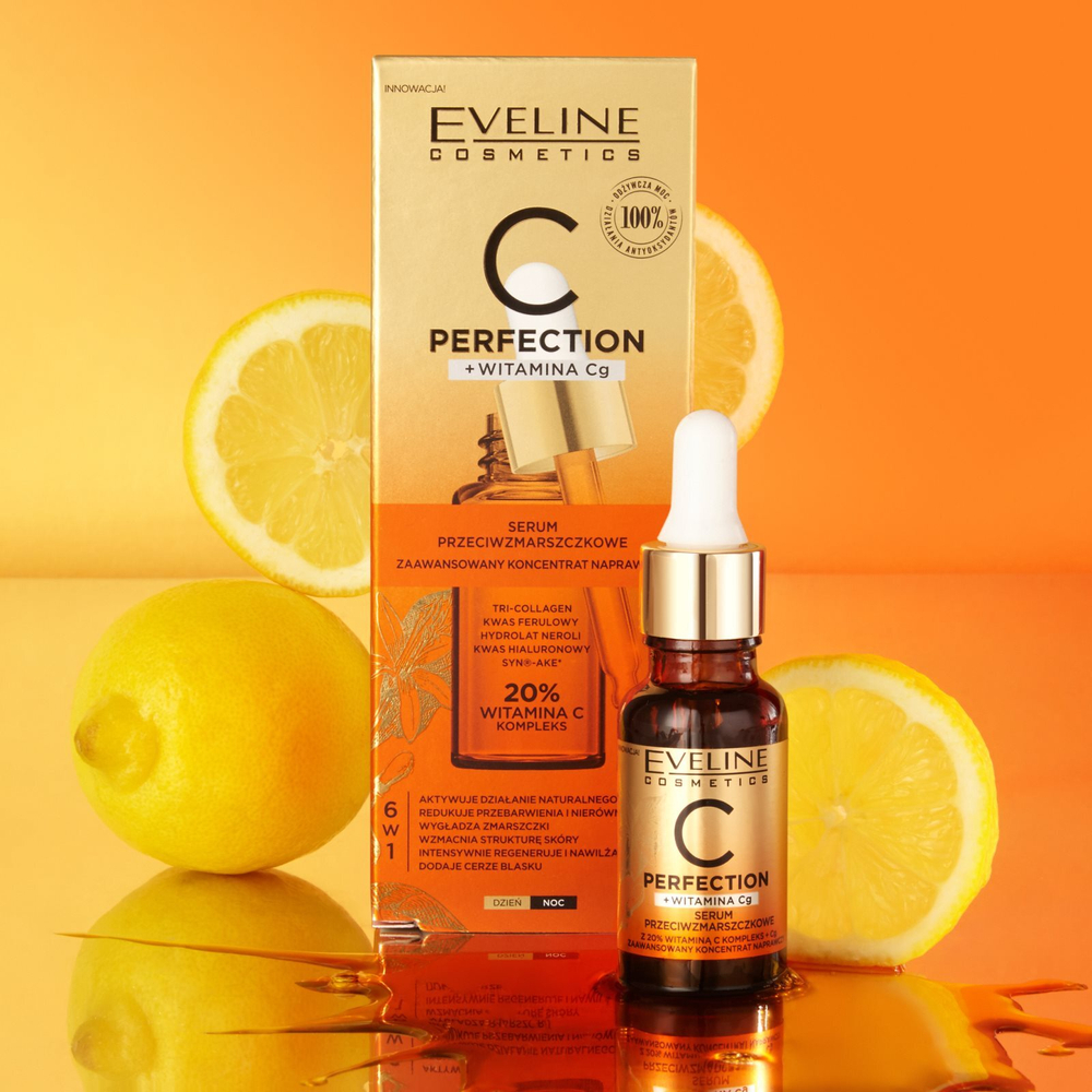 Eveline Cosmetics C Perfection - сыворотка против морщин с витамином С /   18  ml  / GTIN 5903416037279