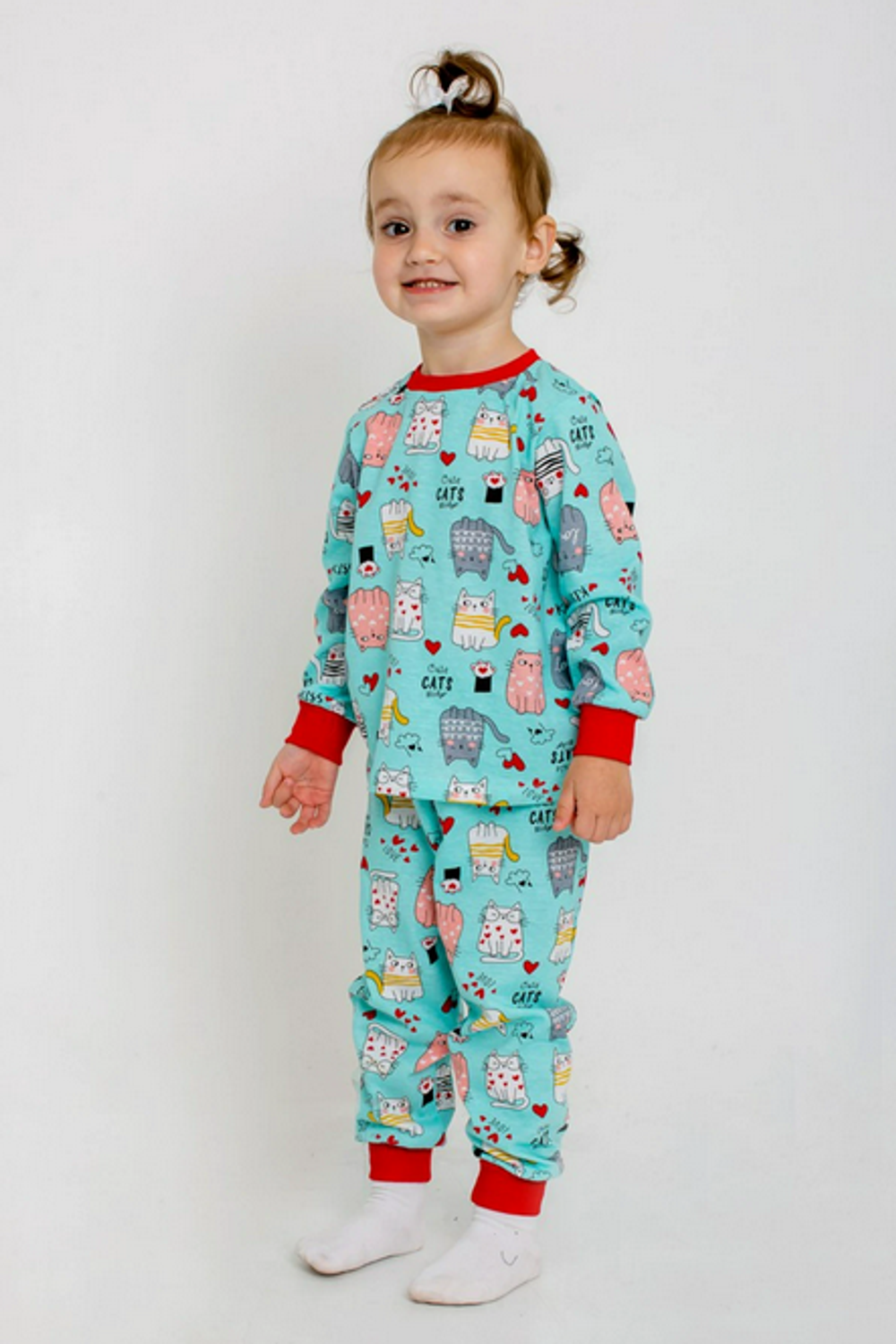 Пижама для девочек ПЖ-57/21 "Эльф-21" р.104 голубой (Ивашка)