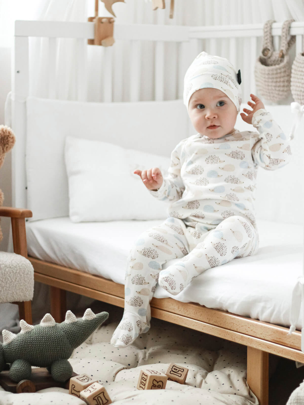 Комбинезон Mjölk Sleep and Play Ёжики на экрю