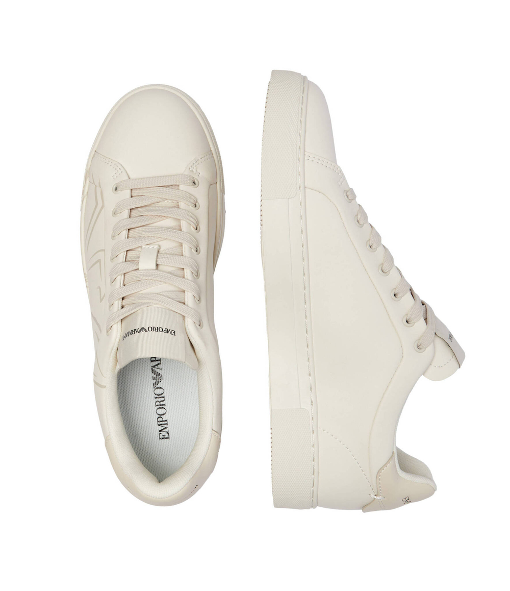 Кожаные кроссовки Emporio Armani - экрю(X4X598 XD431)