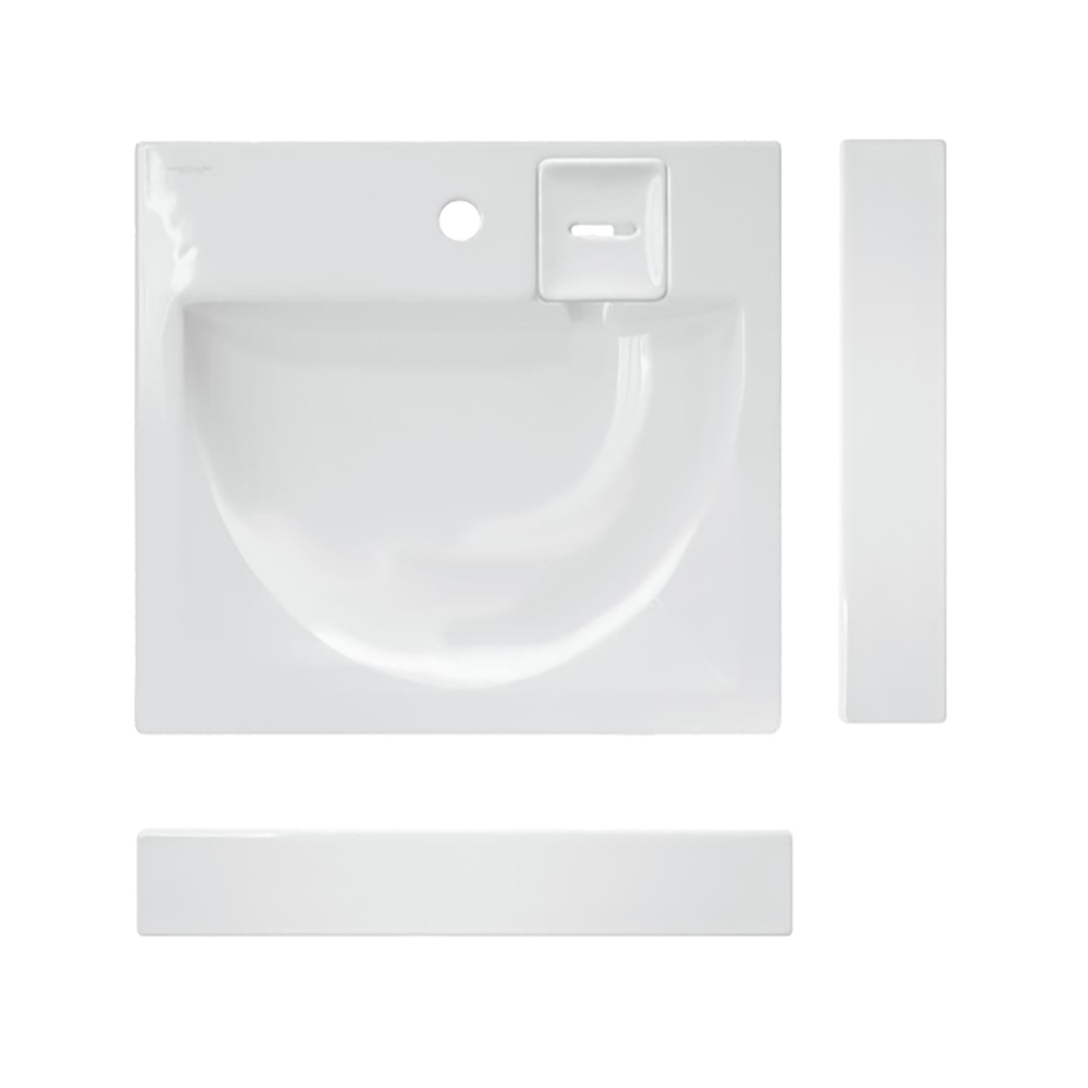 Раковина над стиральной машиной "Galaxy 60" 60*55 ш*г (кроншт, керам.мыльница ) (Sanita Luxe)