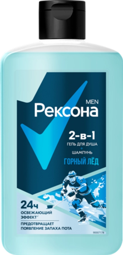 Rexona men шампунь-гель для душа 2в1 горный лед 490мл