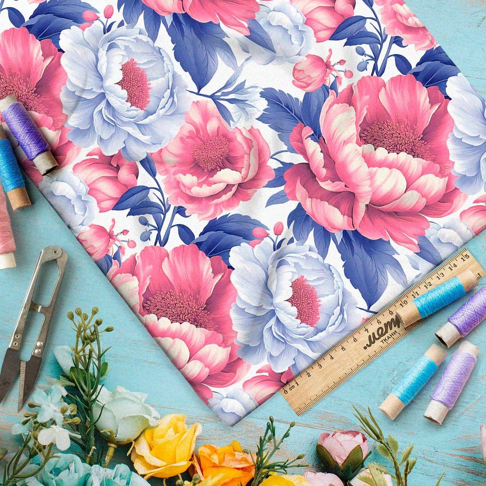 Ткань премиум таффета фееричные краски