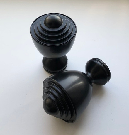 Наконечники "Стенли" металлические d20 мм, цвет черный