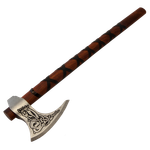 Топорик викинга Рагнара боевой, рукоять в оплетке, Дания, 9 в., хром