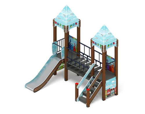 Детский игровой комплекс Королевство (Коты) ДИК 1.15.07-21 H=900