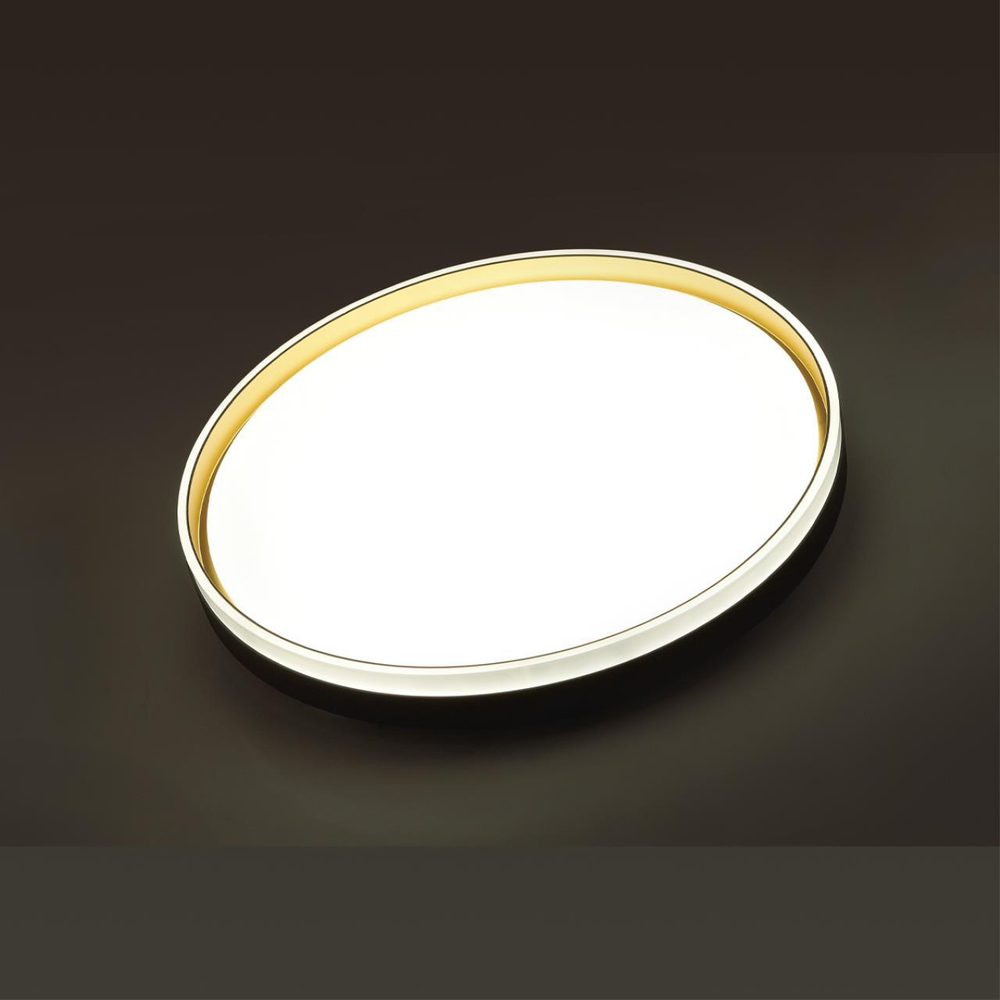 7619/DL PALE SN 042 Потолочный светодиодный светильник/белый/черный/золотистый LED 48Вт c ДУ 3000-6000К D390 IP43 пульт ДУ SAVI