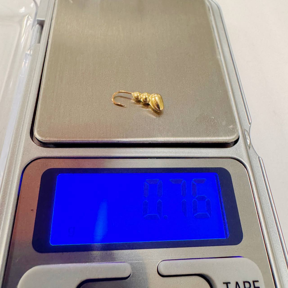 Мормышки вольфрамовые №4 Муравей  цвет золото 0.78 гр . 1,3мм ( набор 10 штук) цена указана за 1 штук