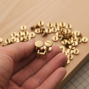 Винт ременной закругленный из латуни, диаметр 10 мм