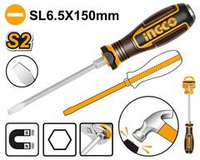 Отвертка шлицевая ударная SL6.5x150мм S2 INGCO HGTSL6150 INDUSTRIAL
