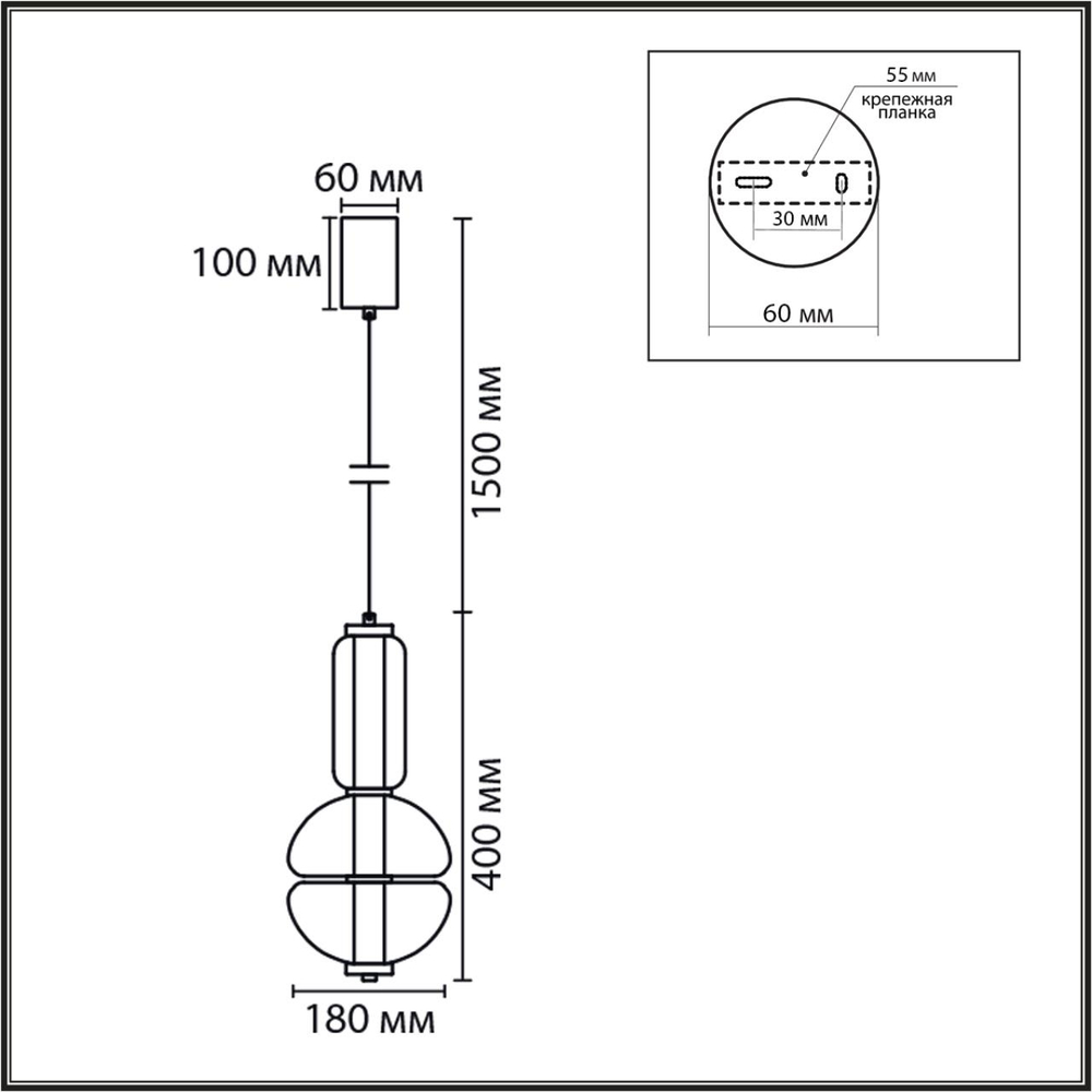 8325/28L LEDIO LN26 377 бронза/прозрачный, металл/стекло Подвес LED 13W 4000K 220V TAISHA