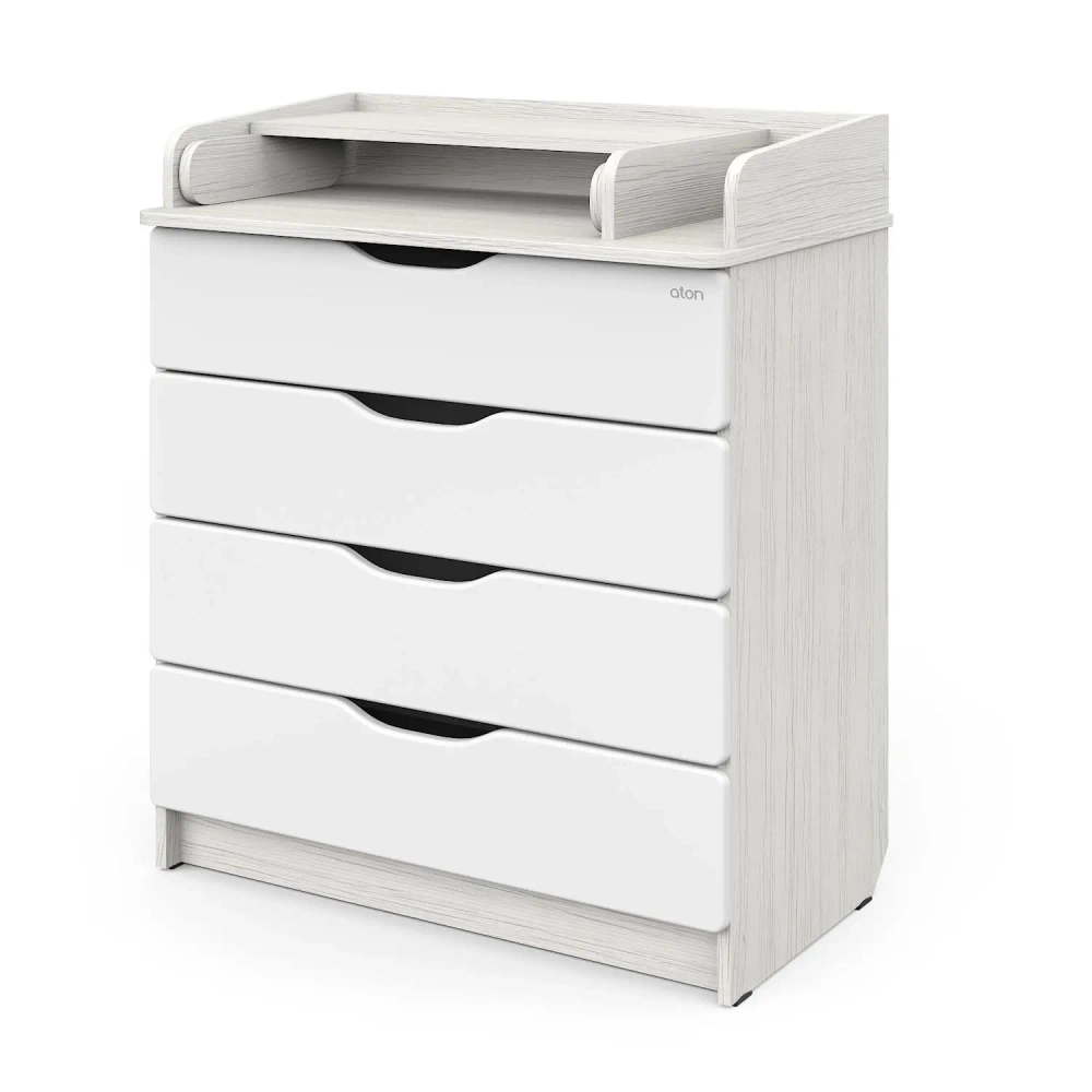 Комод Атон СИРИУС-2 WOOD ПВХ 800/4 древесина белая