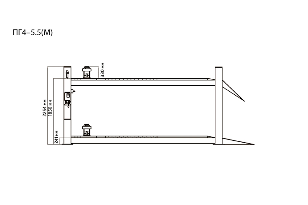4-х стоечный подъёмник под сход-развал 5.5т, ПГ4-5.5 (М)