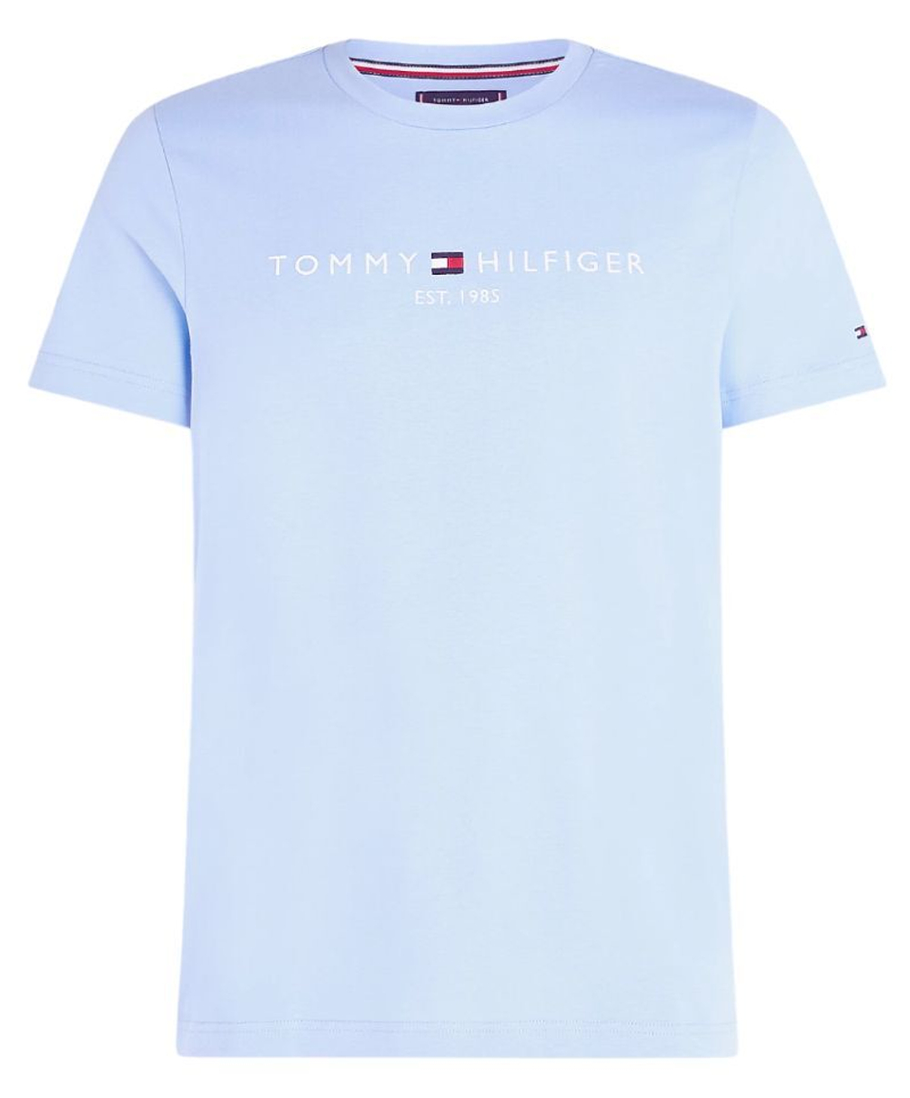 Мужская теннисная футболка Tommy Hilfiger Logo - небесный