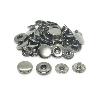 Кнопка Альфа сталь d 9,5 мм, чёрный никель