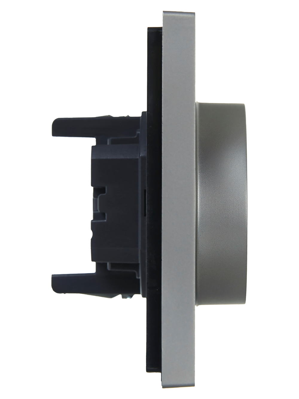 FORTE&PIANO Розетка 2-местная с заземлением с защитными шторками безвинтовое крепление 16А FP523 сталь IEK