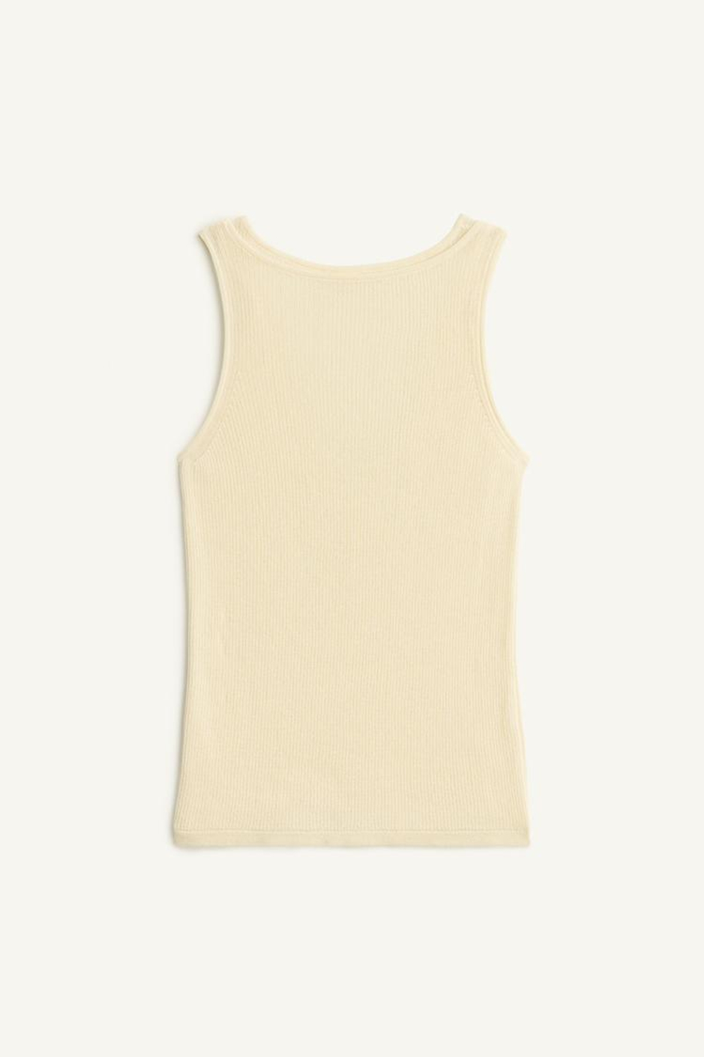 ZARA ДВУХСЛОЙНЫЙ ТРИКОТАЖНЫЙ ТОП, ЖЕЛТЫЙ
