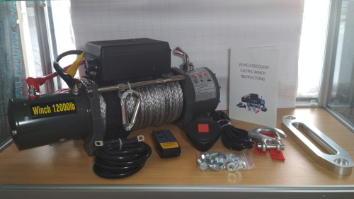 24V - 12000 Lbs (Кевлар) / Лебедка 12000Lbs (кевлар, 24 вольта) автомобильная, Electric Winch 24V / 12000Lbs (кевлар, радиопульт)