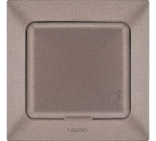 NE-AD Розетка с крышкой, с/з (керамика), 16А, 250В, Aras, Мокка (1/12/120), Aras