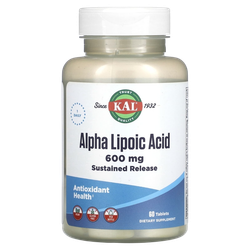 KAL Alpha Lipoic Acid 600mg 60 tab, Альфа Липоевая Кислота