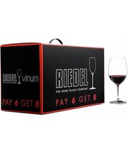 Riedel Фужеры для красного вина Bordeaux Vinum 610мл - 8шт, хрусталь