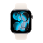 Умные часы Apple Watch Series 11 GPS, 46mm, Space Gray Aluminium Case with Starlight Sport Band, M/L