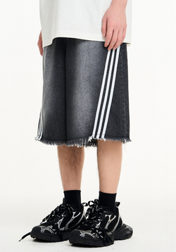 Джинсовые шорты HARSHandCRUEL "3 Stripes" Denim Shorts