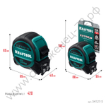 KRAFTOOL Extrem, 5 м х 32 мм, рулетка со сверх широким полотном (34127-5)