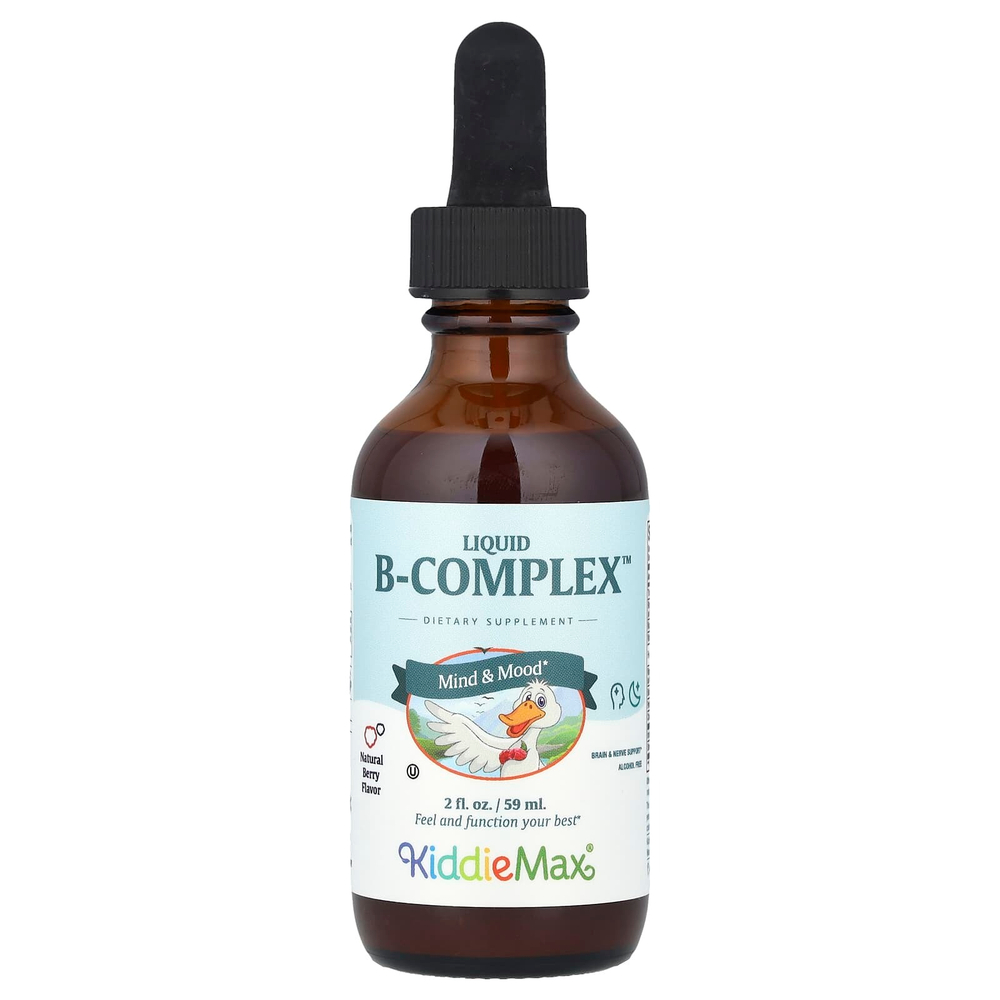 Maxi Health, KiddieMax® Liquid B-Complex ™, натуральные ягоды, 59 мл (2 жидк. Унции)